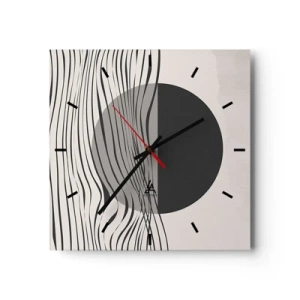 Horloge murale - Pendule murale - Demi composition - 40x40 cm