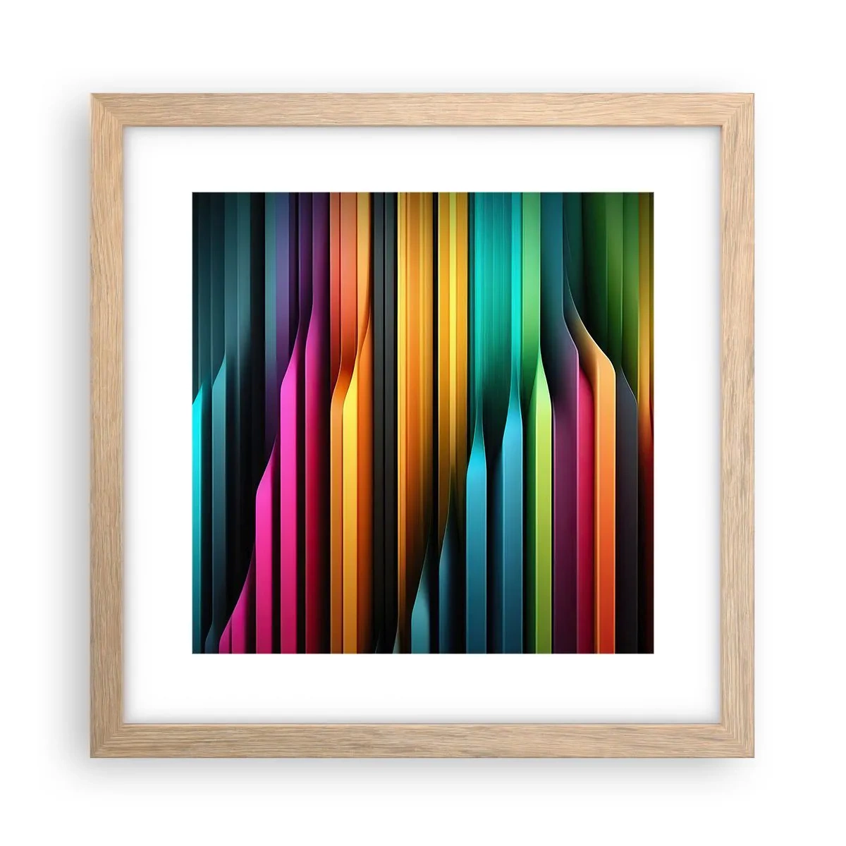 Affiche dans un chêne clair - Poster - Un organe de lumière - 30x30 cm