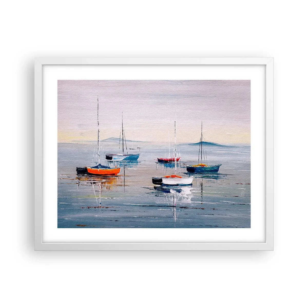 Affiche dans un cadre blanc - Poster - Un repos bien mérité - 50x40 cm