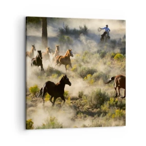 Impression sur toile - Image sur toile - Rivalité - liberté ou force masculine ? - 60x60 cm