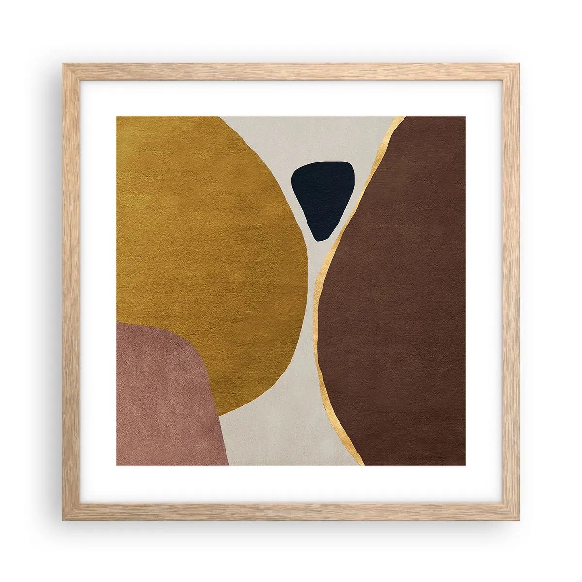 Affiche dans un chêne clair - Poster - L'abstraction – une place dans l'espace - 40x40 cm