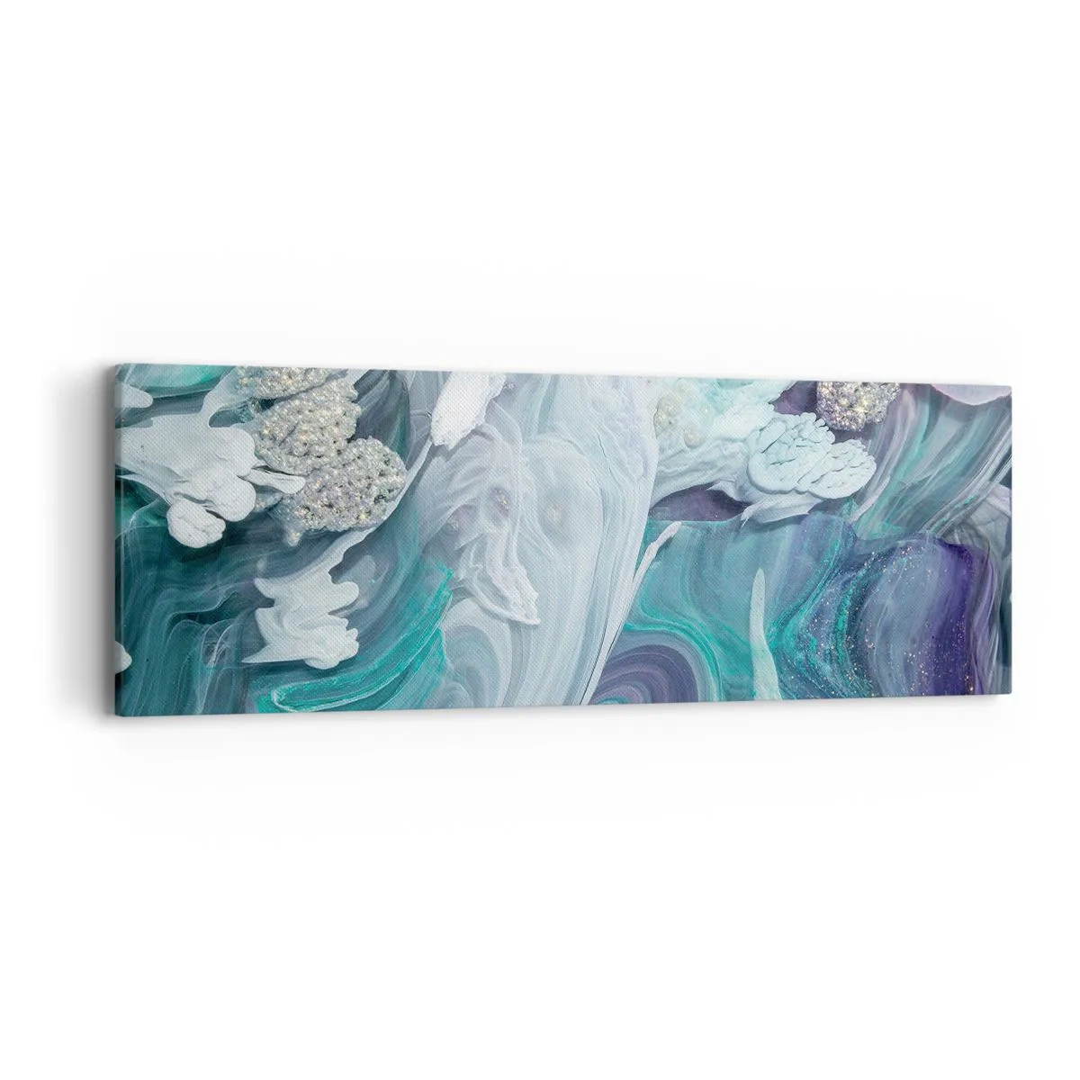 Impression sur toile - Image sur toile - Courants bleus - 90x30 cm