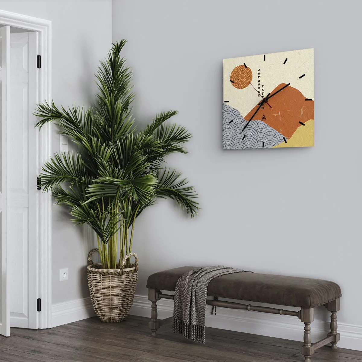 Horloge murale - Pendule murale - Dans l'esprit japonais - 30x30 cm