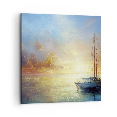 Impression sur toile - Image sur toile - Dans une baie dorée - 60x60 cm