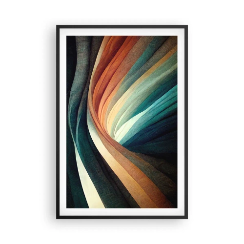 Affiche dans un cadre noir - Poster - Tissé à partir de couleurs - 61x91 cm