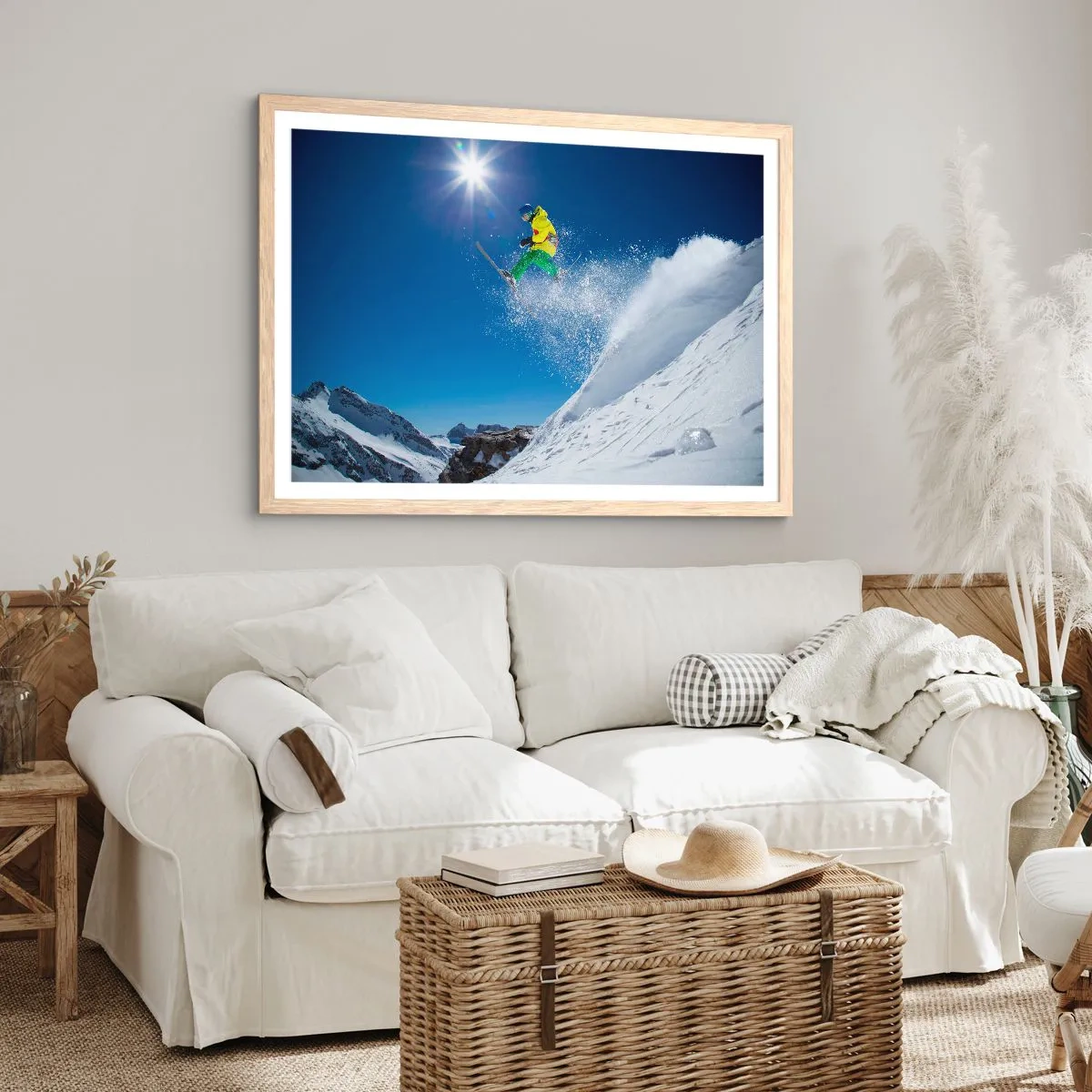 Affiche dans un chêne clair - Poster - Danse avec les montagnes - 40x30 cm