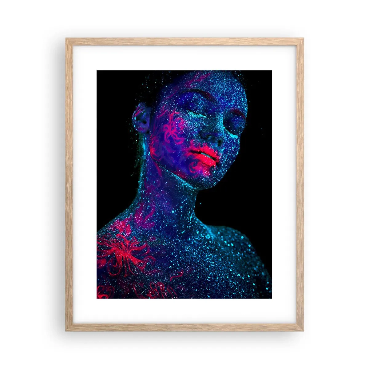 Affiche dans un chêne clair - Poster - Dans la poussière d'étoiles - 40x50 cm