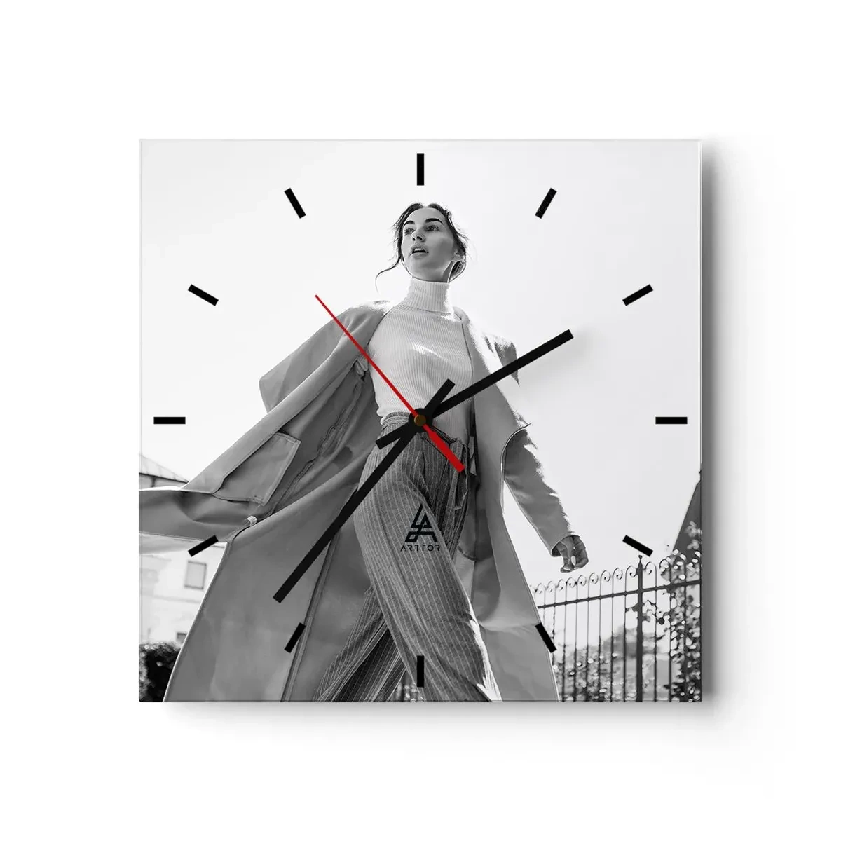 Horloge murale - Pendule murale - Tu viens avec moi? - 40x40 cm