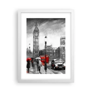 Affiche dans un cadre blanc - Poster - Pas du tout une ville grise - 30x40 cm