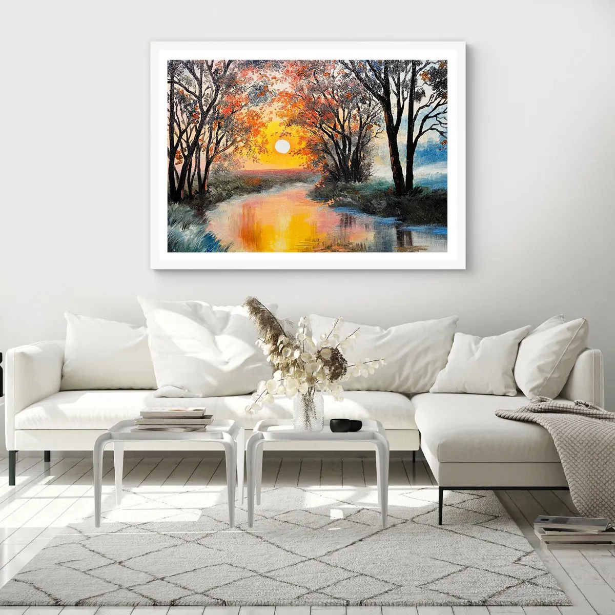 Affiche dans un cadre blanc - Poster - Climats de printemps - 40x30 cm