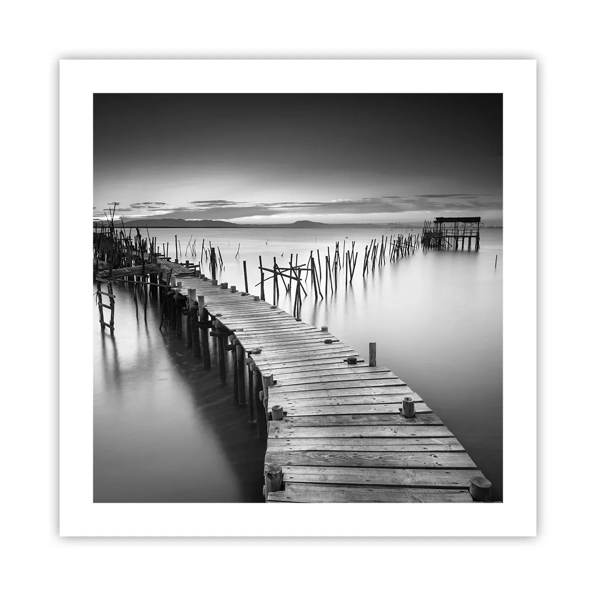 Affiche - Poster - La paix d'un rivage oublié - 50x50 cm