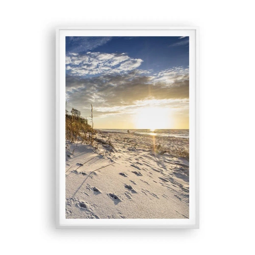 Affiche dans un cadre blanc - Poster - Invitation à la ballade - 70x100 cm