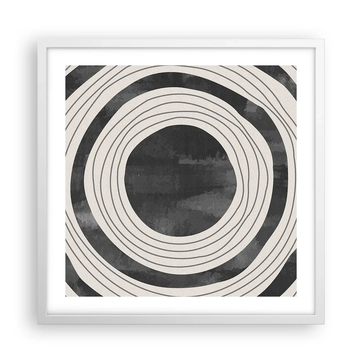 Affiche dans un cadre blanc - Poster - Droit au but - 50x50 cm