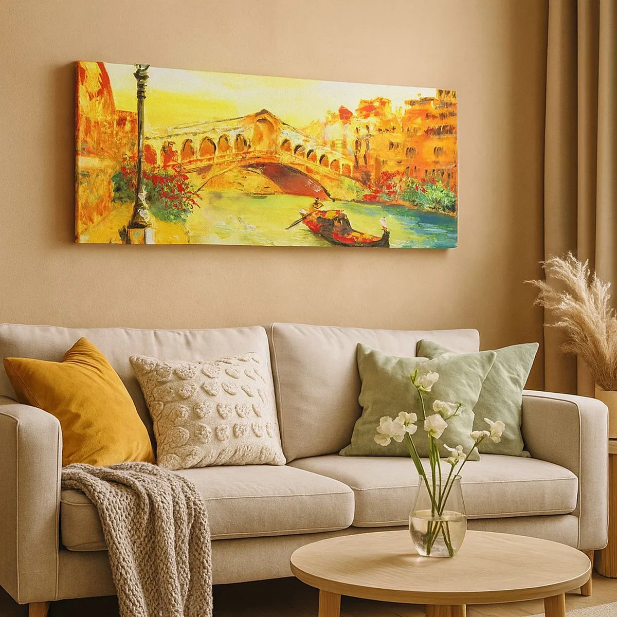 Impression sur toile - Image sur toile - Un pèlerinage d'amoureux - 100x40 cm