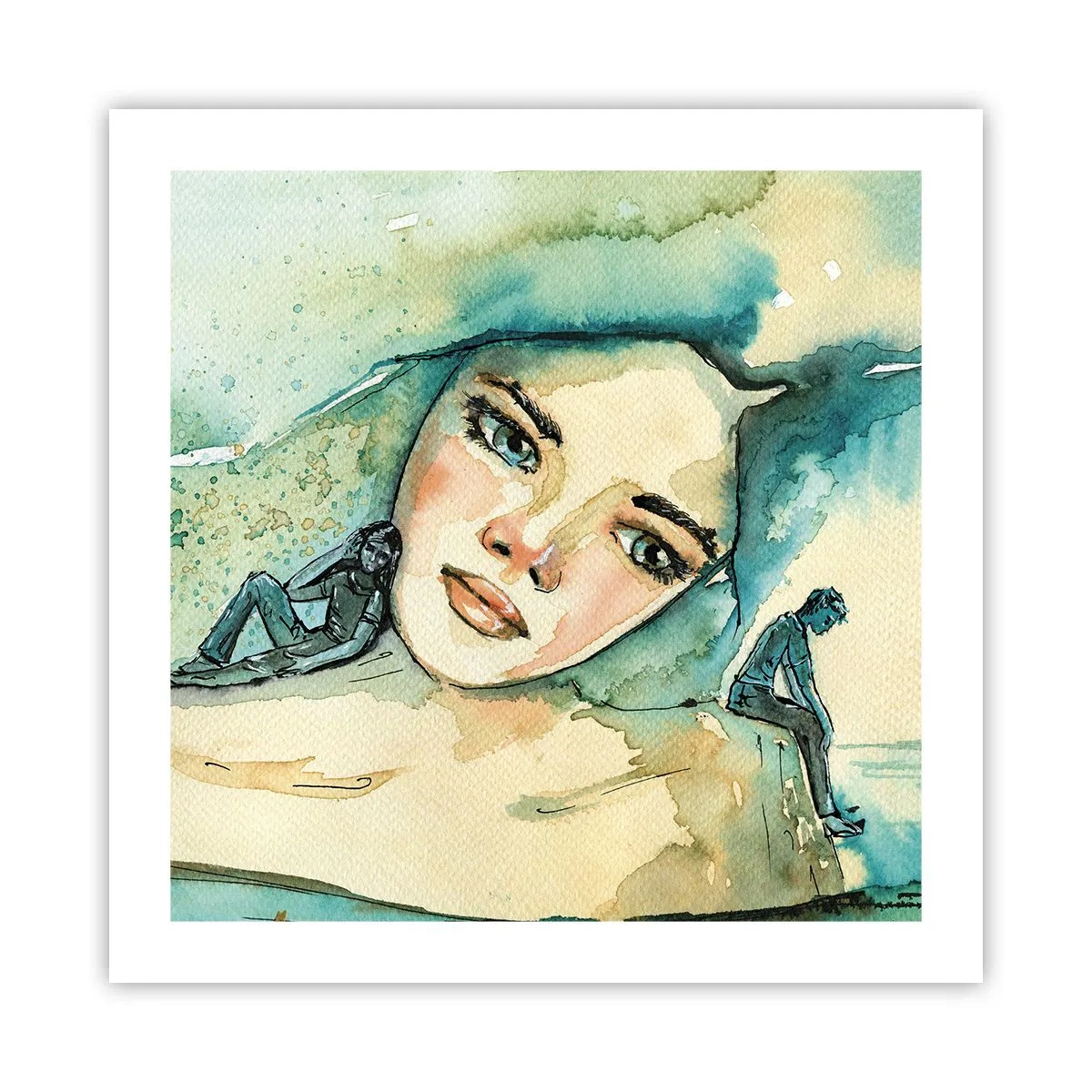 Affiche - Poster - Suis-je bleu? - 50x50 cm