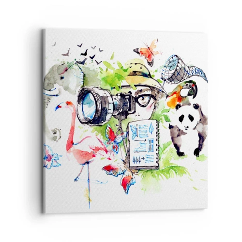 Impression sur toile - Image sur toile - Dans l'objectif d'un voyageu - 70x70 cm