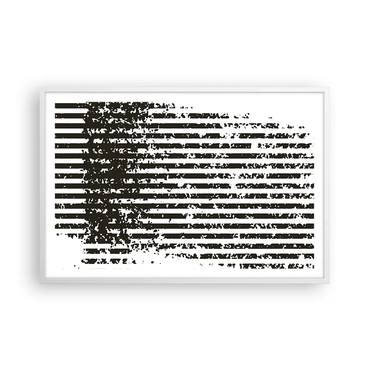 Affiche dans un cadre blanc - Poster - Rythme et bruissement - 91x61 cm