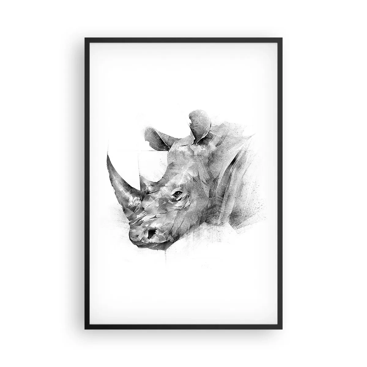 Affiche dans un cadre noir - Poster - Potrait africain - 61x91 cm