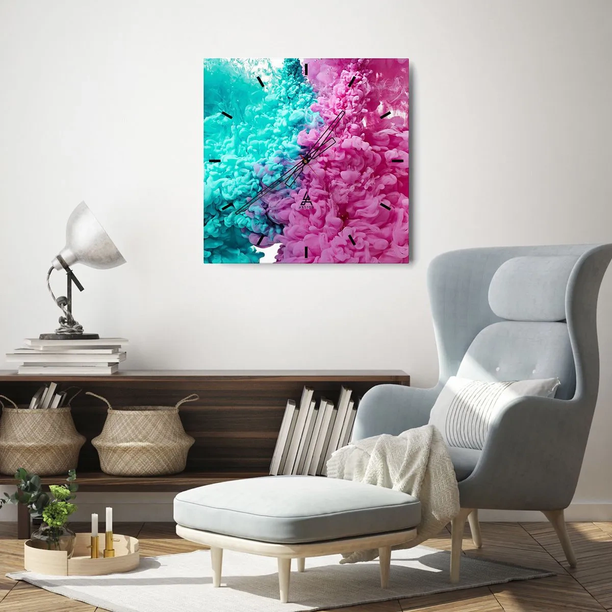 Horloge murale - Pendule murale - Rencontre finale - 40x40 cm