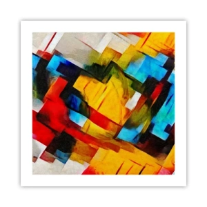 Affiche - Poster - Une superposition multicolore - 50x50 cm