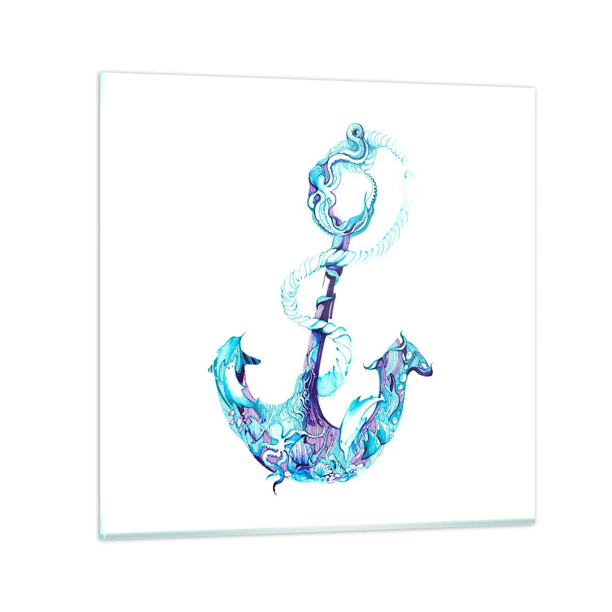 Impression sur verre - Image sur verre - Le confident des secrets de la mer - 60x60 cm