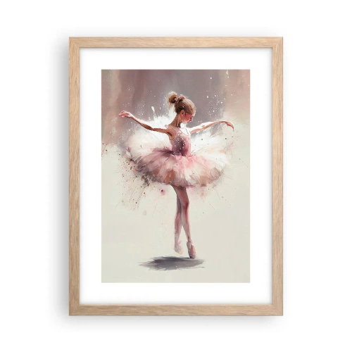Affiche dans un chêne clair - Poster - Comme un jeune oiseau - 30x40 cm