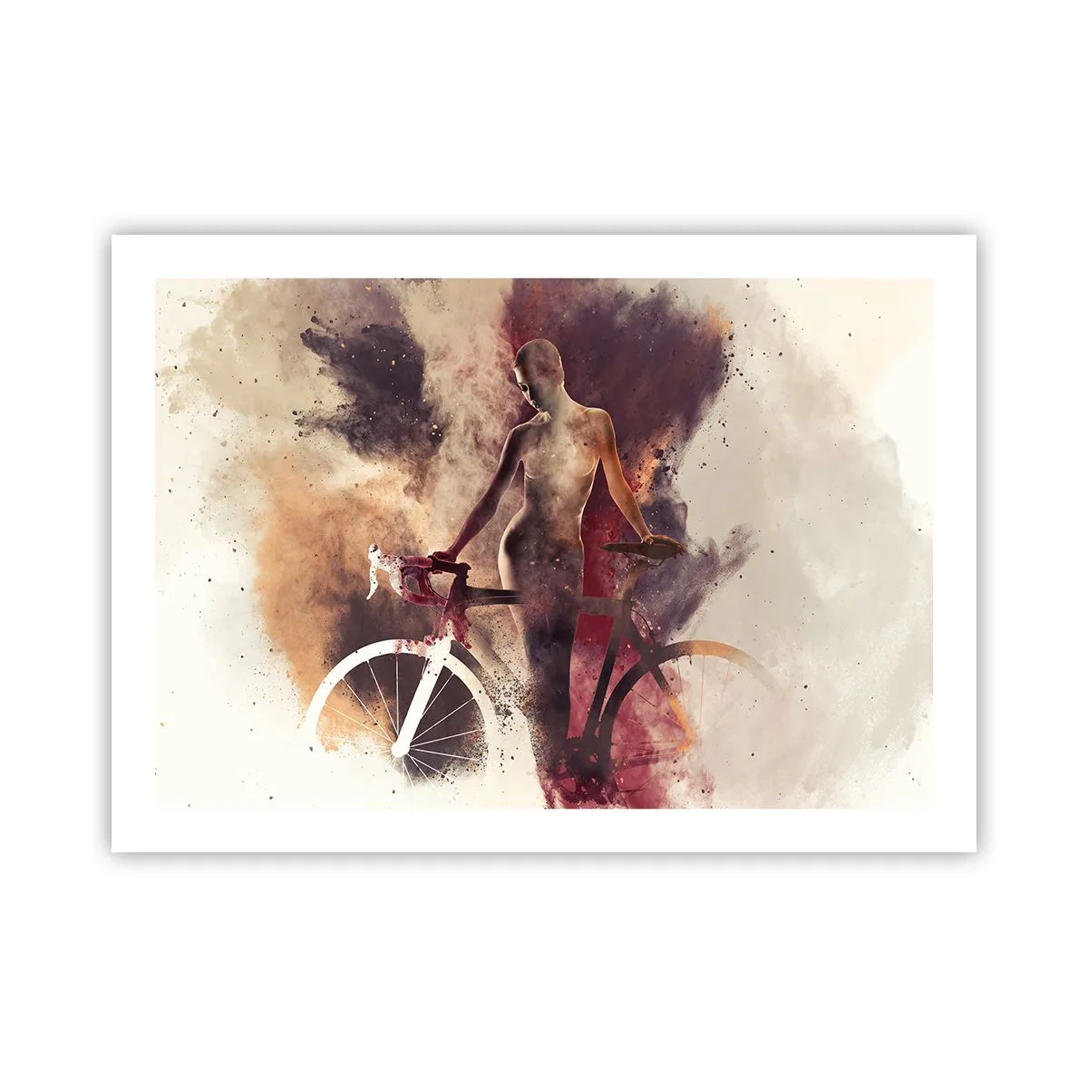 Affiche - Poster - Une âme de vélo aux formes marbrées - 70x50 cm