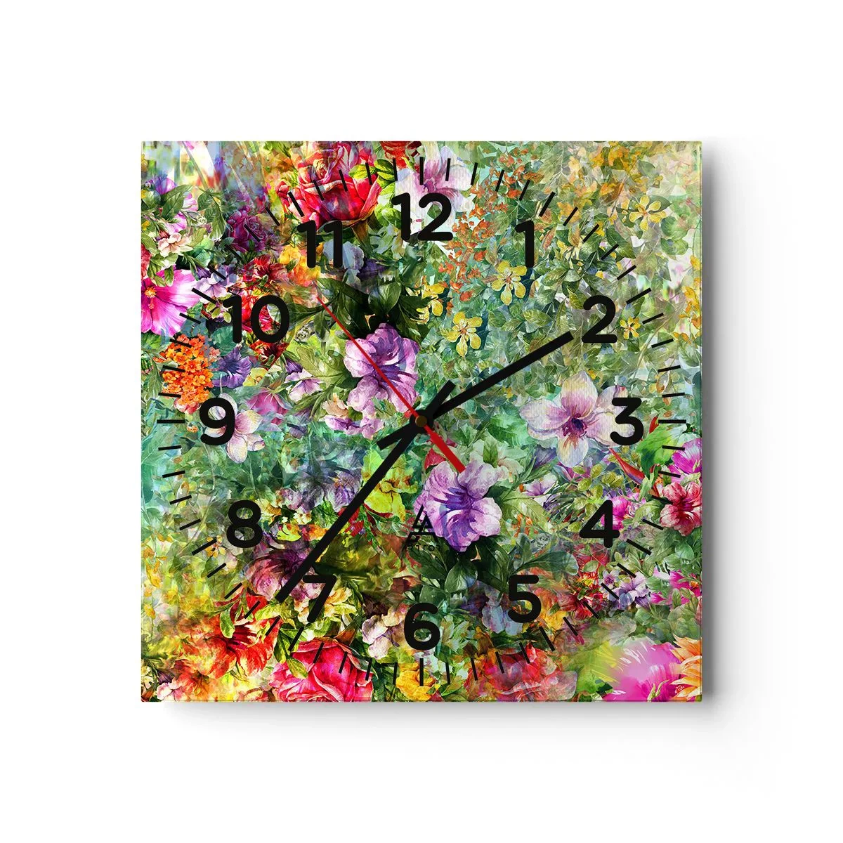 Horloge murale - Pendule murale - En fleurs pour la perdition - 40x40 cm