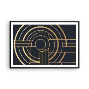 Affiche dans un cadre noir - Poster - Rotation des éléments - 91x61 cm