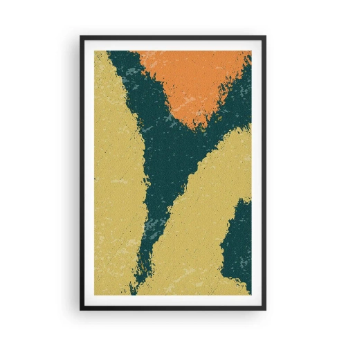 Affiche dans un cadre noir - Poster - Abstraction – mouvement lent - 61x91 cm