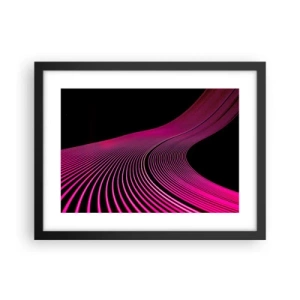 Affiche dans un cadre noir - Poster - Avenue de lumière - 40x30 cm