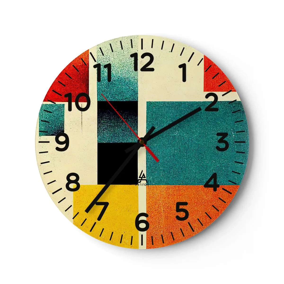 Horloge murale - Pendule murale - Abstraction géométrique – bonne énergie - 40x40 cm