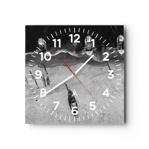 Horloge murale - Pendule murale - Toujours sur le rivage… - 30x30 cm