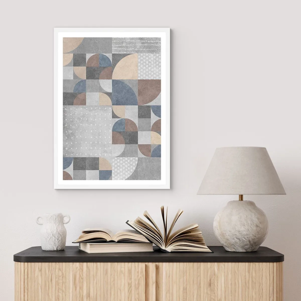 Affiche dans un cadre blanc - Poster - Fantaisie de la céramique - 30x40 cm