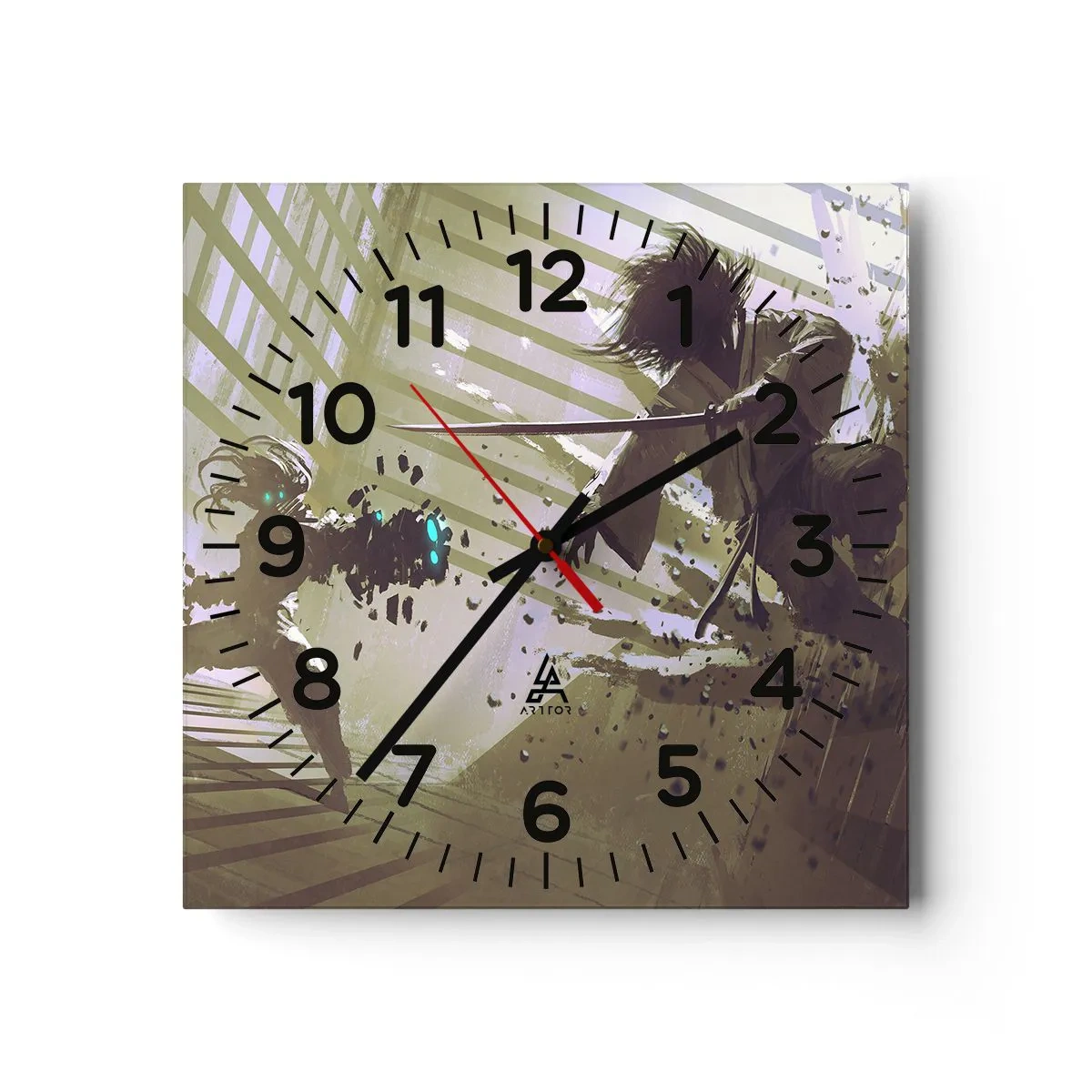 Horloge murale - Pendule murale - Et tu peux être un samouraï - 40x40 cm
