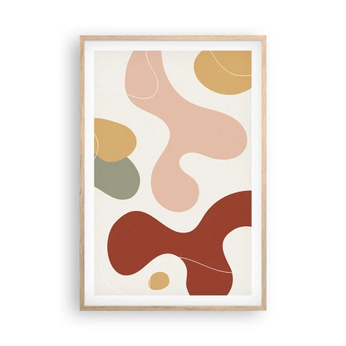 Affiche dans un chêne clair - Poster - Entrelac - 61x91 cm