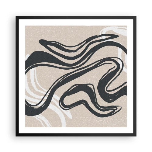 Affiche dans un cadre noir - Poster - Expression multipliée - 60x60 cm