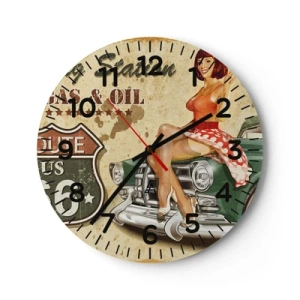 Horloge murale - Pendule murale - Les superbes années 40. - 30x30 cm