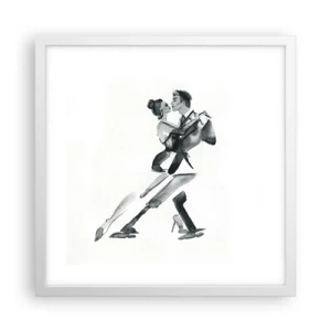 Affiche dans un cadre blanc - Poster - En un battement - 40x40 cm