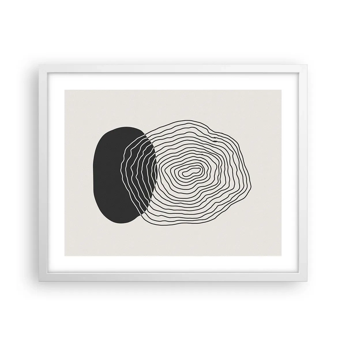 Affiche dans un cadre blanc - Poster - Durabilité et oscillation - 50x40 cm