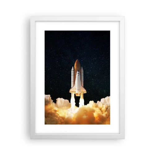 Affiche dans un cadre blanc - Poster - Ad astra! - 30x40 cm