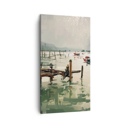 Impression sur toile - Image sur toile - Trempé dans une lune en fusion - 45x80 cm