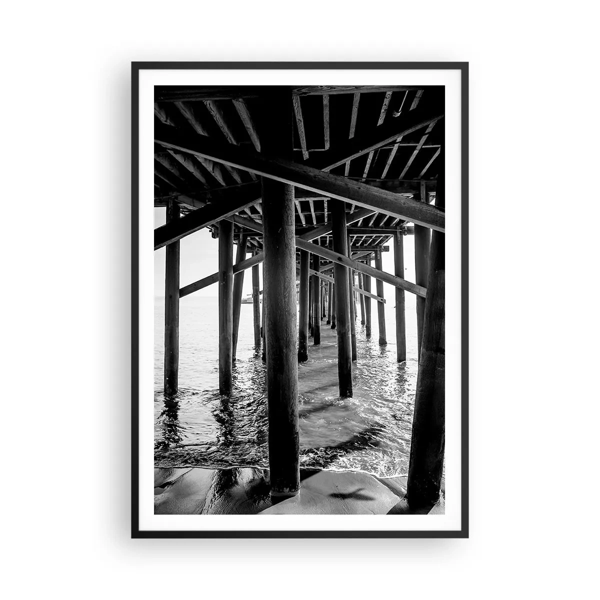 Affiche dans un cadre noir - Poster - Refuge de plage - 70x100 cm