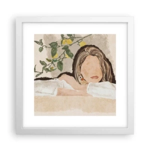 Affiche dans un cadre blanc - Poster - La beauté du sud - 30x30 cm