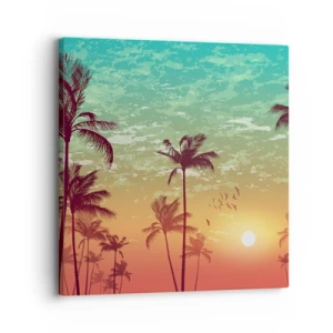 Impression sur toile - Image sur toile - Ambiance tropicale - 30x30 cm
