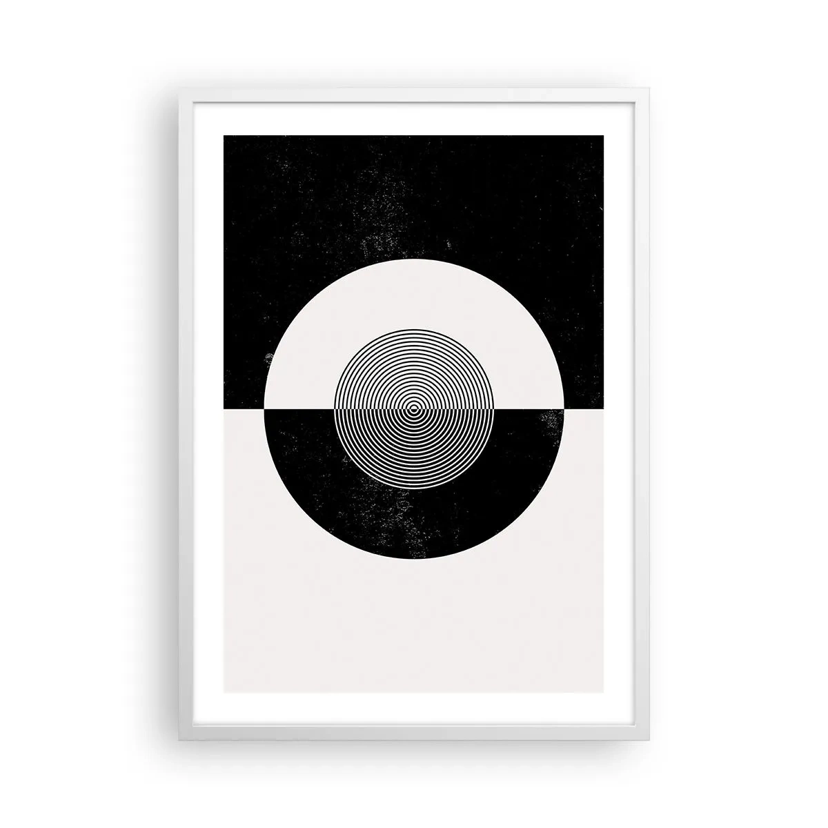 Affiche dans un cadre blanc - Poster - Harmonie de noir et blanc - 50x70 cm