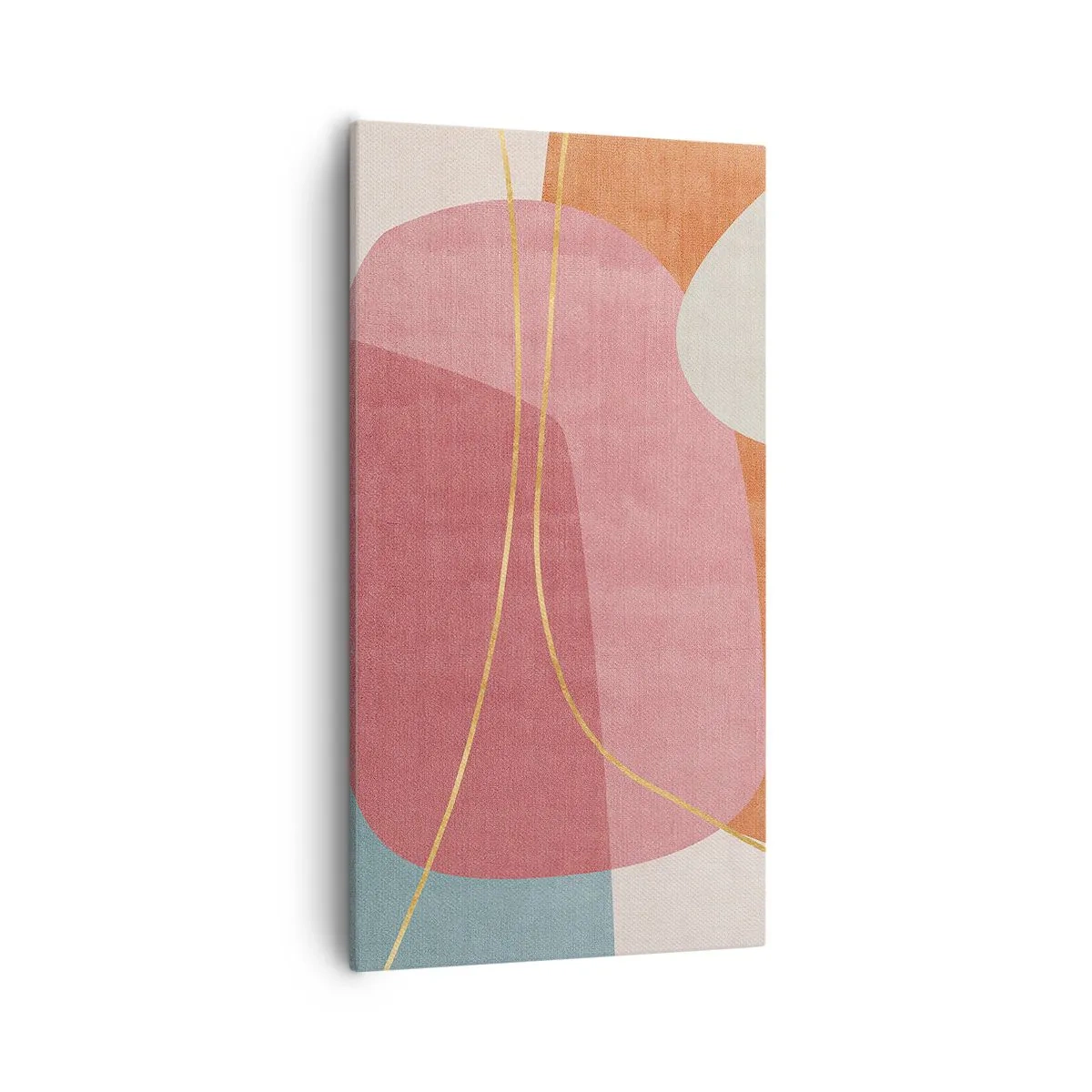 Impression sur toile - Image sur toile - Composition pastel au fil d'or - 55x100 cm