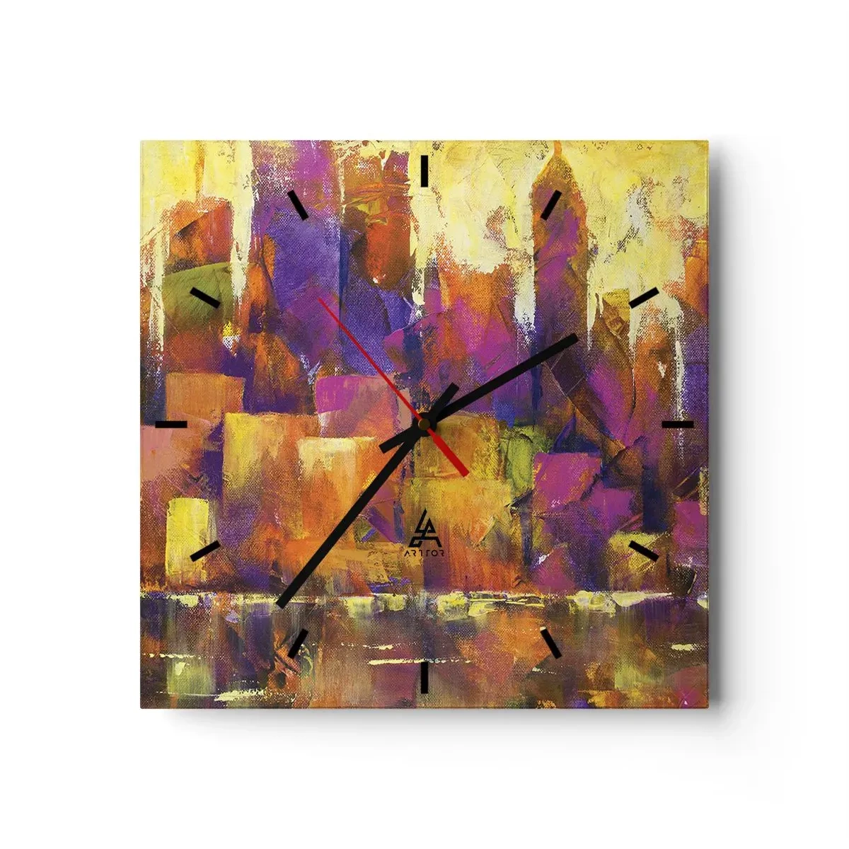 Horloge murale - Pendule murale - Composition métropolitaine - 40x40 cm