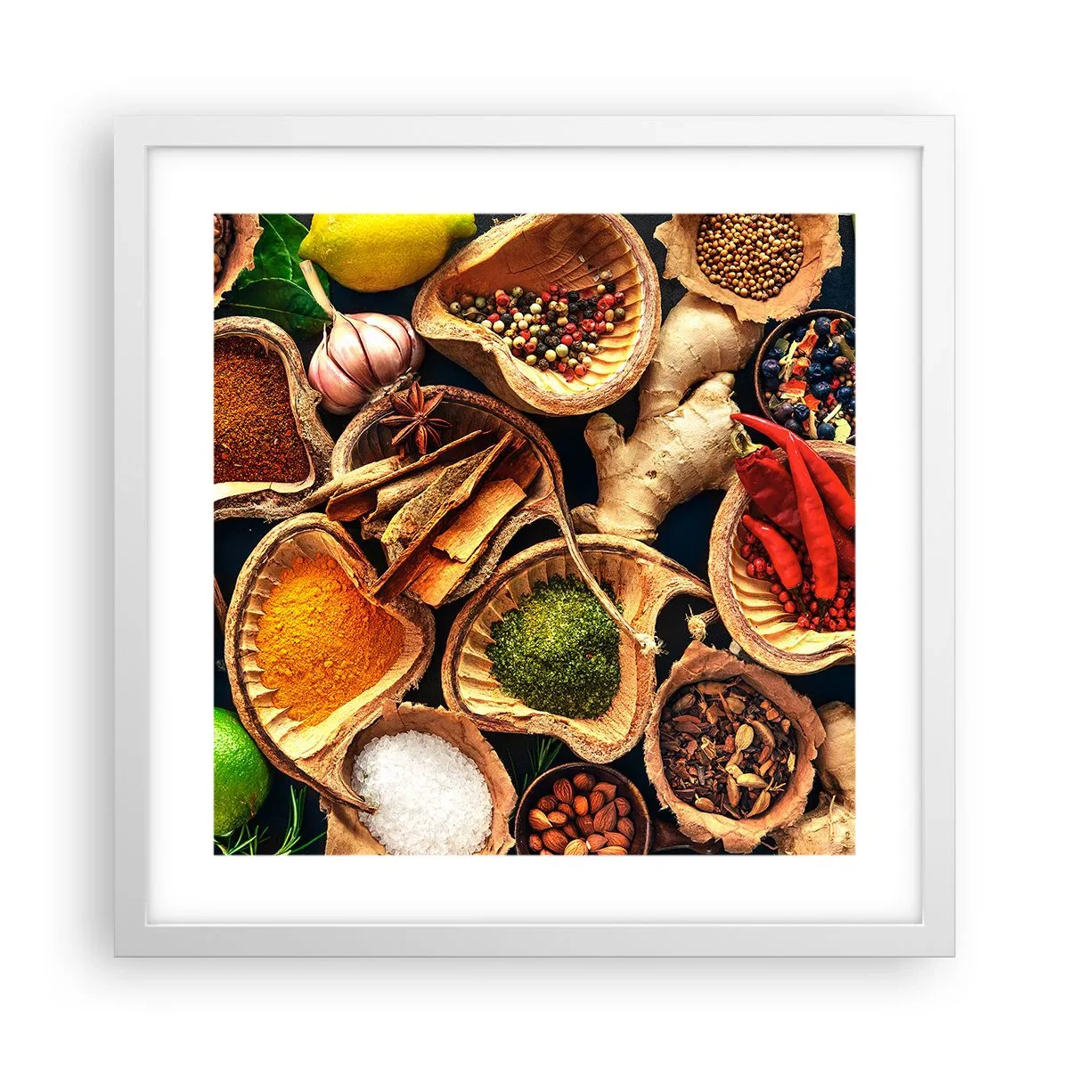 Affiche dans un cadre blanc - Poster - Prends ce que tu veux - 40x40 cm