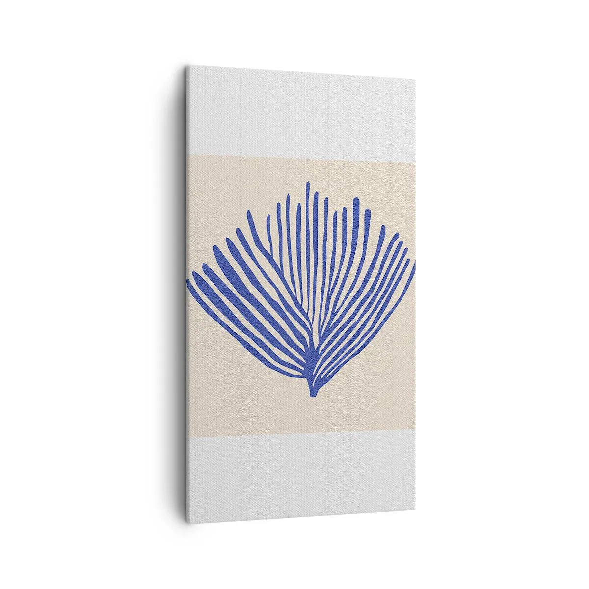 Impression sur toile - Image sur toile - Éventail bleu - 45x80 cm
